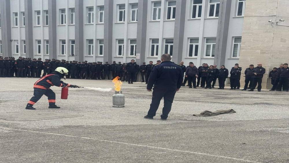Bayburt POMEM&rsquo;de yangın tatbikatı yapıldı
