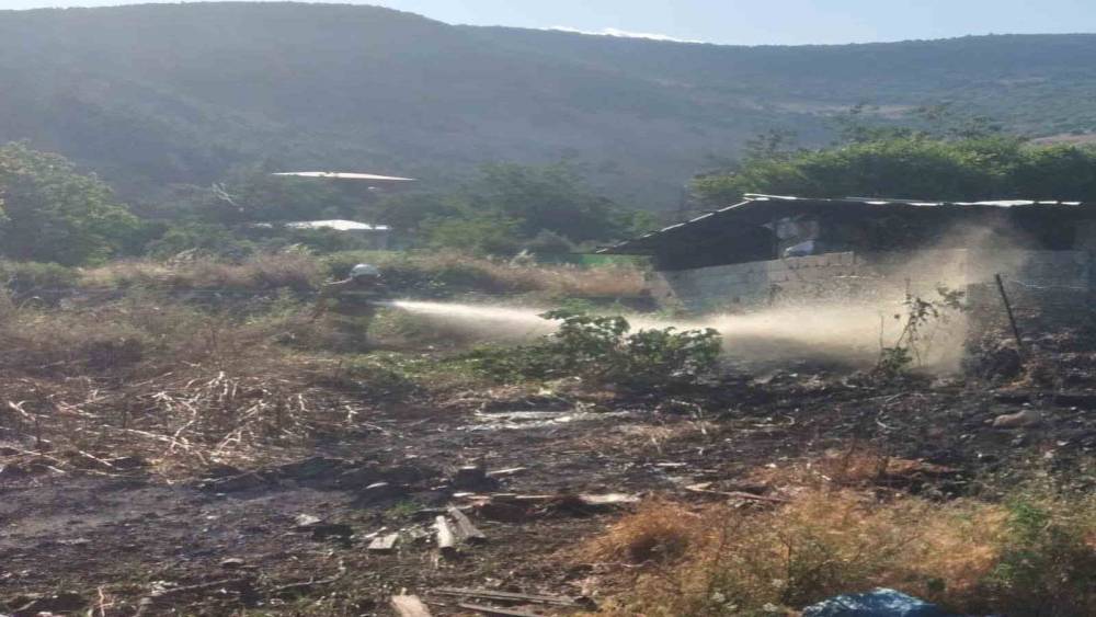 Hassa&rsquo;da bah&ccedil;e yangını
