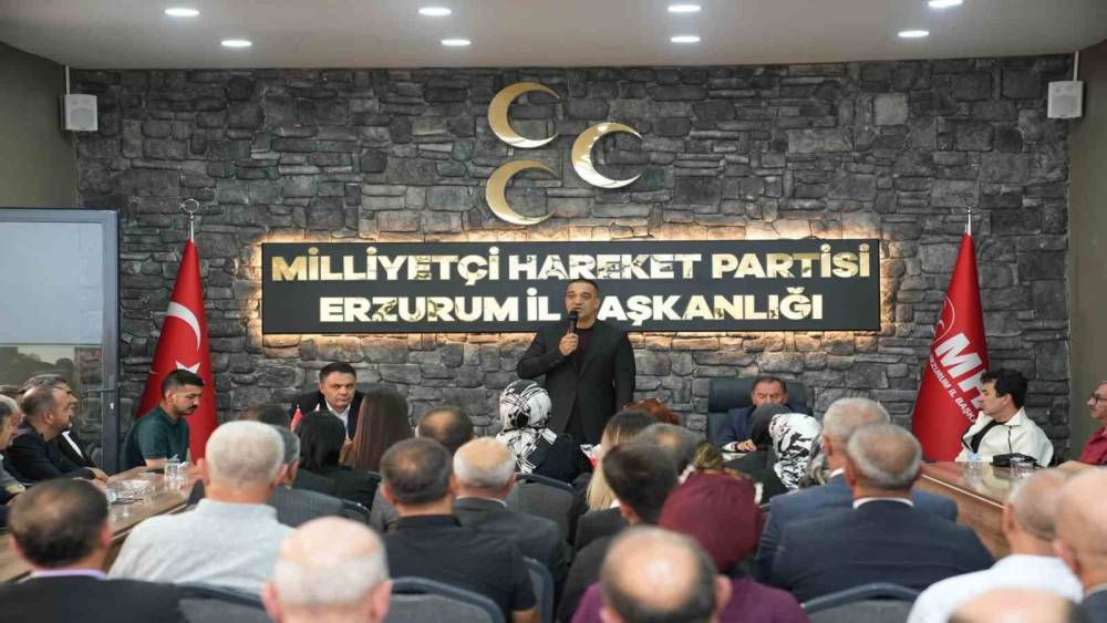 MHP Erzurum&rsquo;da b&uuml;y&uuml;k il kongresi i&ccedil;in d&uuml;ğmeye basıldı
