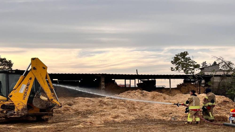 Kahramanmaraş’ta samanlık yangını
