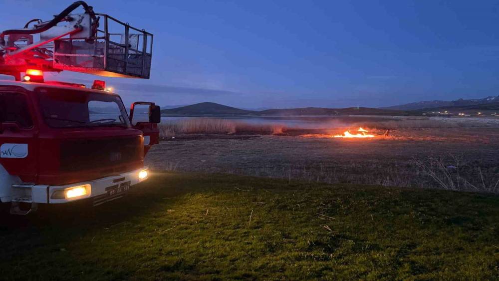 Van&rsquo;da 2 farklı sazlık alanda yangın &ccedil;ıktı
