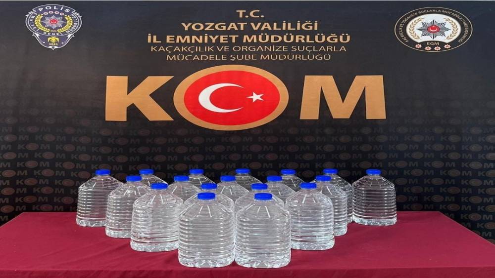 Yozgat&rsquo;ta 100 litre ka&ccedil;ak alkol ele ge&ccedil;irildi
