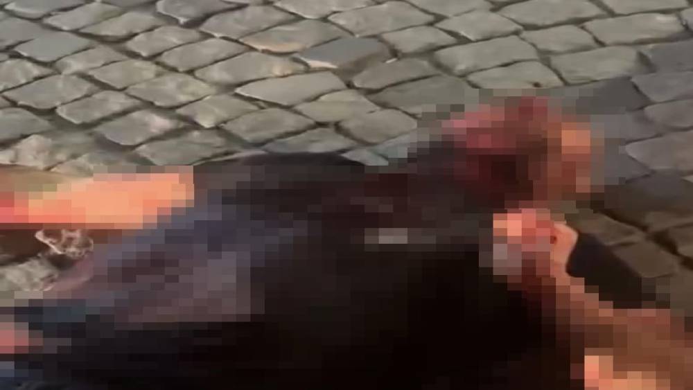 Husumetli olduğu akrabasının boğazını kesip kahvehanenin &ouml;n&uuml;ne attı
