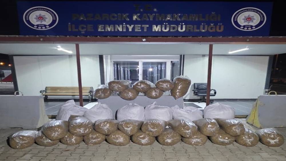 Kahramanmaraş’ta 449 kilogram kaçak tütün ele geçirildi
