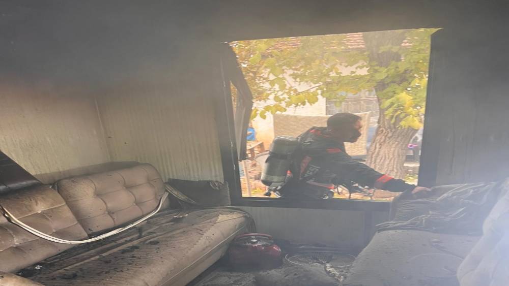 Malatya’da konteyner yangını
