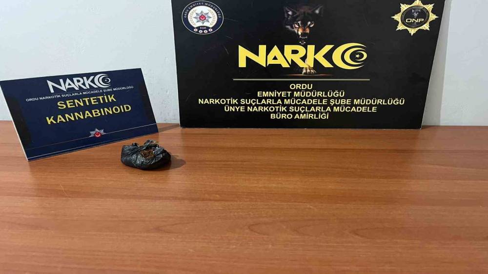 Ordu&rsquo;da uyuşturucu operasyonunda 1 tutuklama
