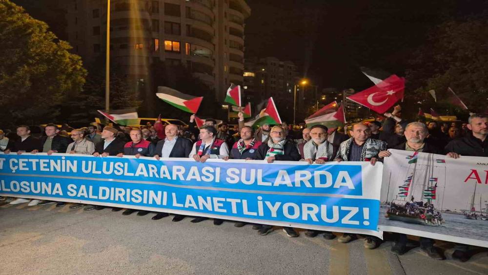 Ankara&rsquo;da Sumud Filosu eylemi
