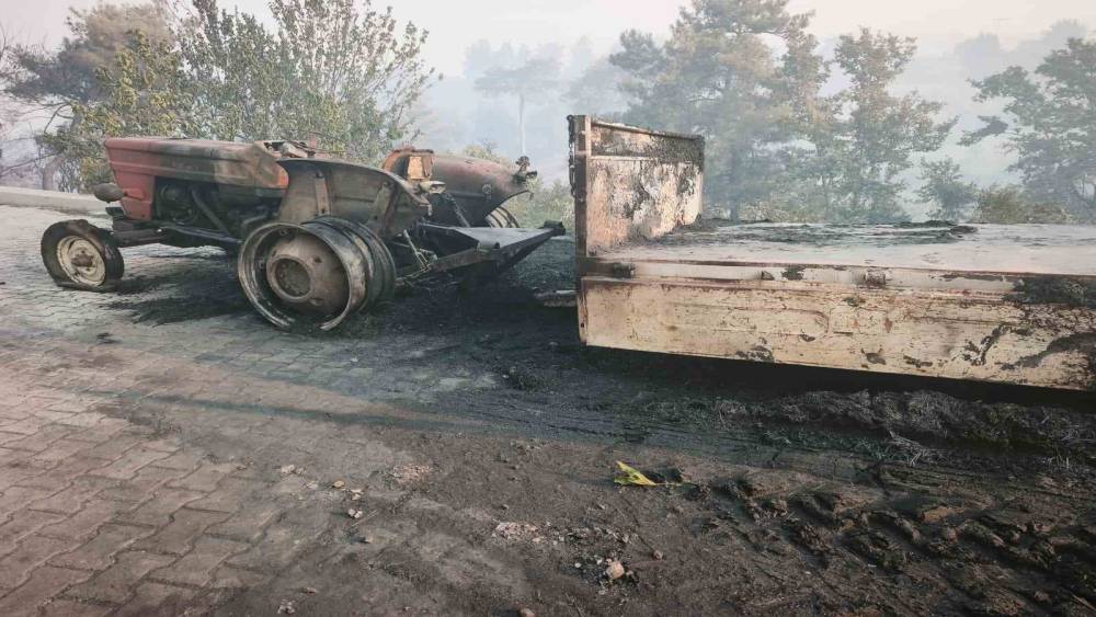 Seydikemer&rsquo;deki orman yangınında 24 saati aşkın s&uuml;ren m&uuml;cadelenin ardından acı tablo ortaya &ccedil;ıktı
