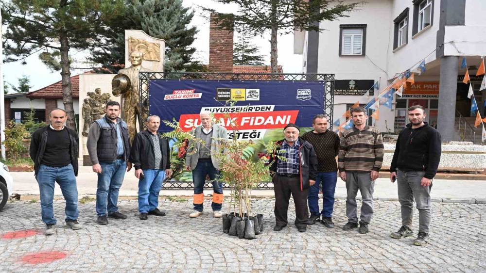 Konya Büyükşehir’den üreticiye sumak fidanı desteği
