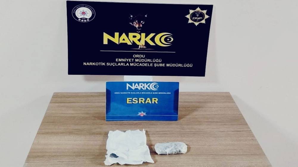 Ordu&rsquo;da uyuşturucu operasyonunda 1 tutuklama

