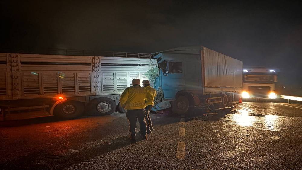 Erzincan-Erzurum kara yolunda tır ile kamyon &ccedil;arpıştı: 2 yaralı
