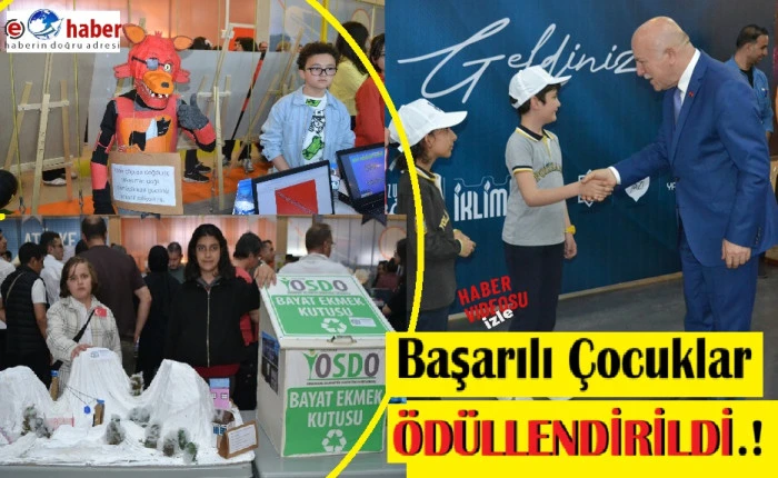 Başkan Sekmen&rsquo;in &ouml;nc&uuml;l&uuml;ğ&uuml;nde &ccedil;ocuklar atıklardan proje yaptı, &ouml;d&uuml;llerini kazandı