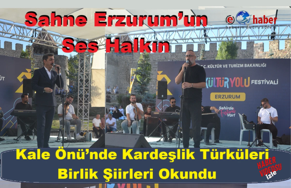Erzurum Festivalinin 7. Gününde Fuat PAŞA, Amir YILDIRIM ve Halk Ozanları Birlik Beraberlik Türküleri Okudu