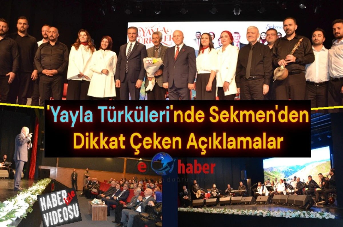 Erzurum Yayla T&uuml;rk&uuml;leri Programında Sekmen'in Konuşması Unutulmayacak!