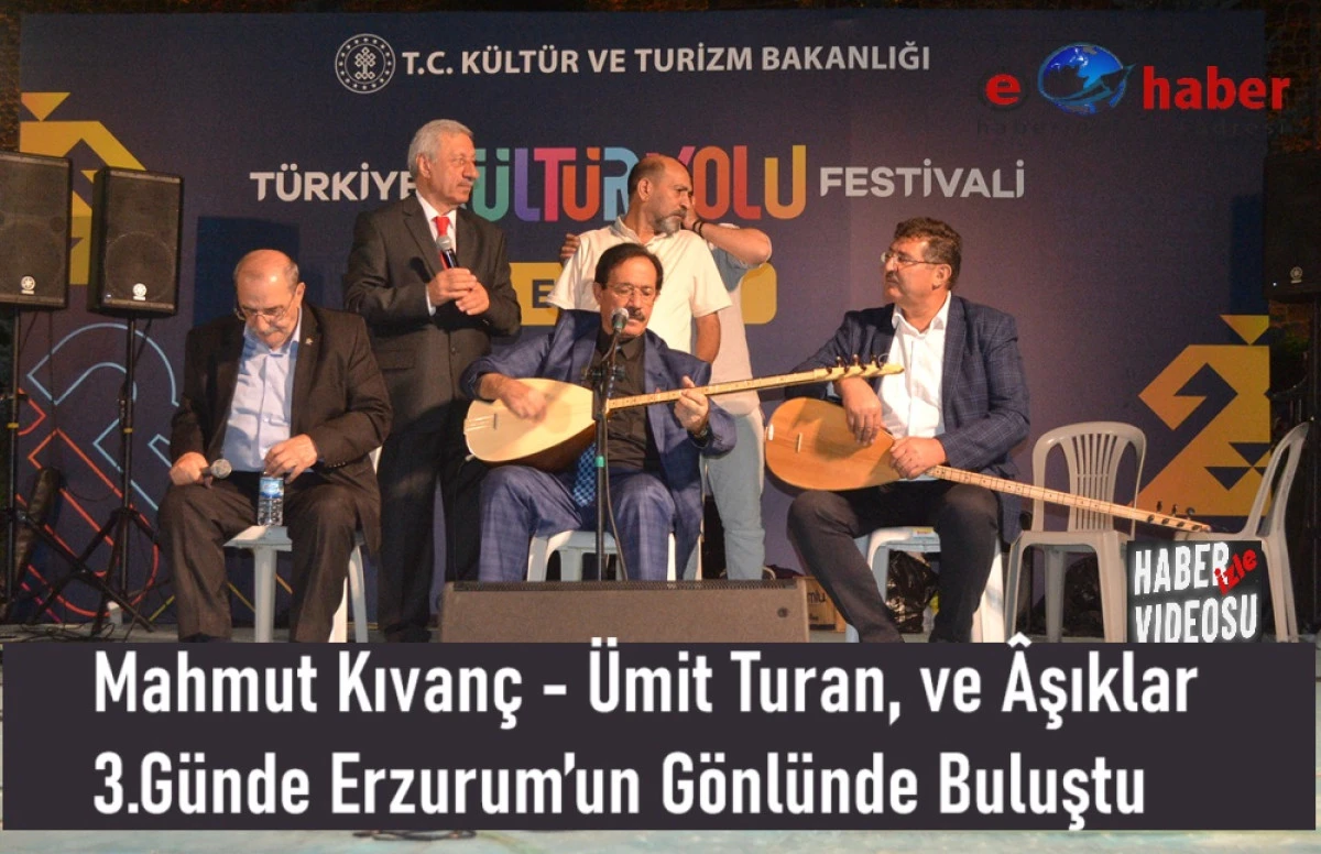 Erzurum’da 3. Gün Kale Önünde Mahmut Kıvanç ve Ümit Turan’la Kültür Sahneye Taştı