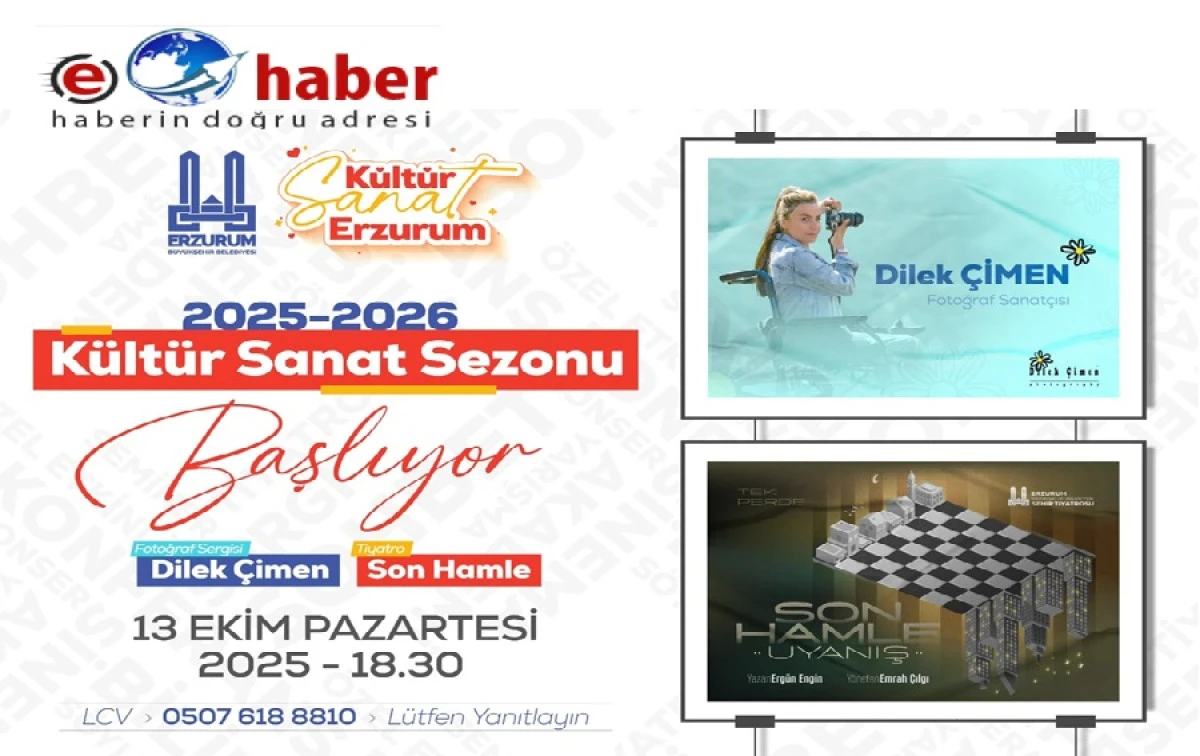 Erzurum’da Sanat Sezonu “Uyanış”la Başlıyor