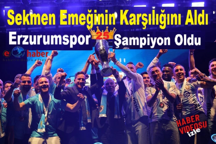 .Erzurumspor FK Binlerce Taraftarın &Ouml;n&uuml;nde Tarih Yazdı