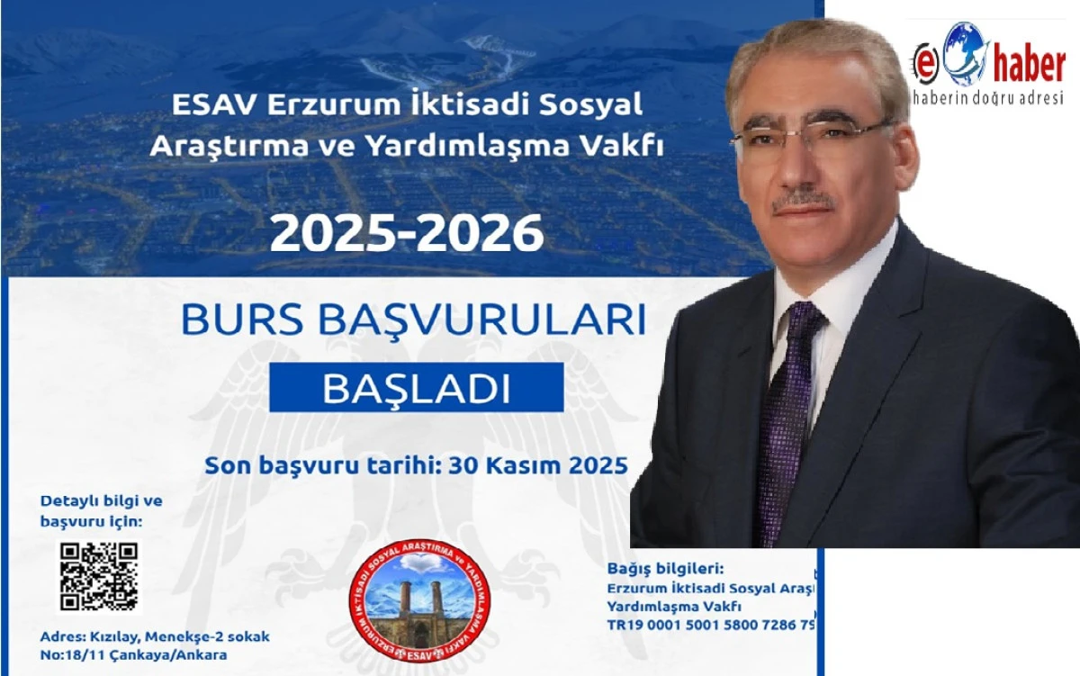 ESAV’dan Erzurumlu Öğrencilere Karşılıksız Burs