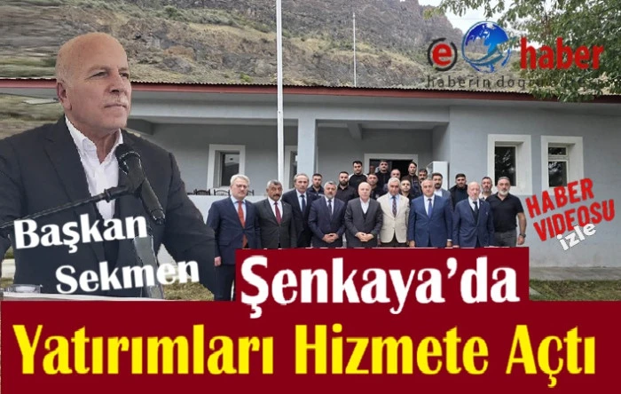 Şenkaya&rsquo;ya Kazandırılan Eserler Toplu T&ouml;renle A&ccedil;ıldı