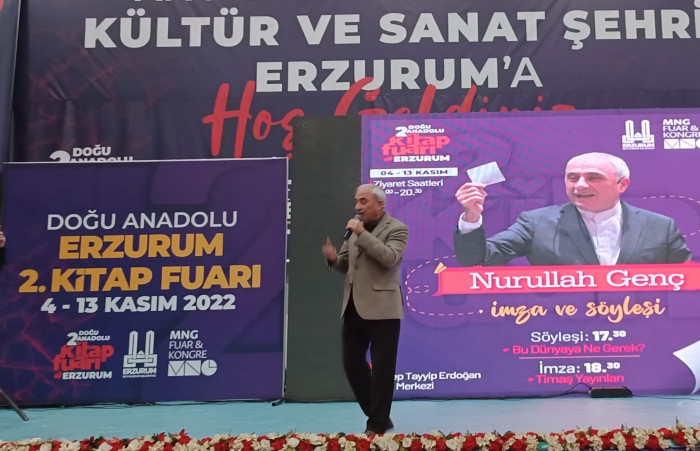 Erzurum büyükşehir belediyesi tarafından düzenlenen 2 Erzurum Kitap Fuarı'nda  Genç'in söyleşisi