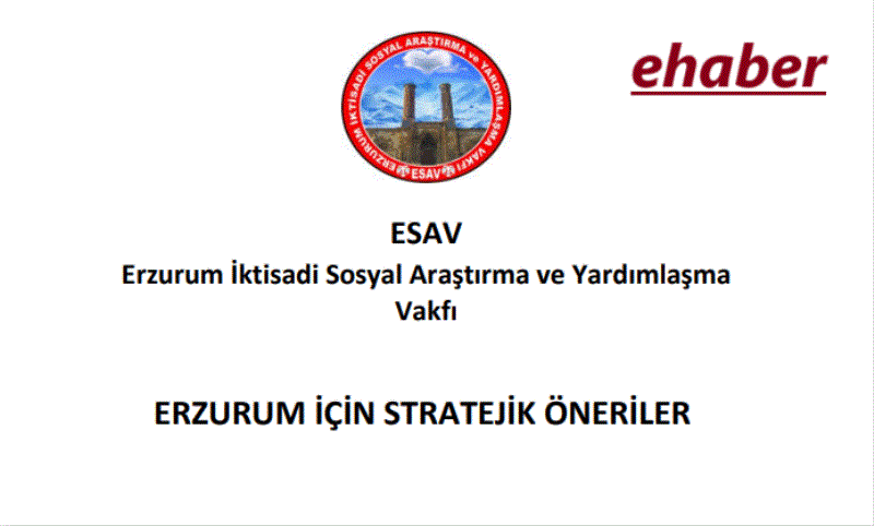  ESAV'ın hazırladığı''Erzurum için stratejik öneriler''isimli projesi