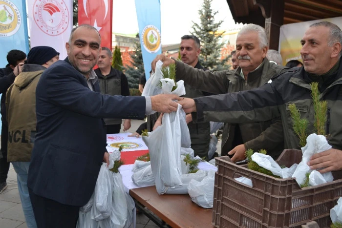 Fidanlar Halka Dağıtıldı